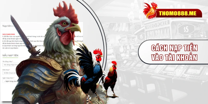 Cách nạp tiền vào tài khoản